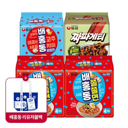 [500세트 한정]배홍동+짜파게티(리유저블백 증정)